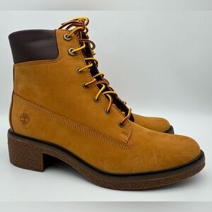 Timberland Brinda 6 Inch Nubuck Wheat Lace Up Boots Women's Size 7 US